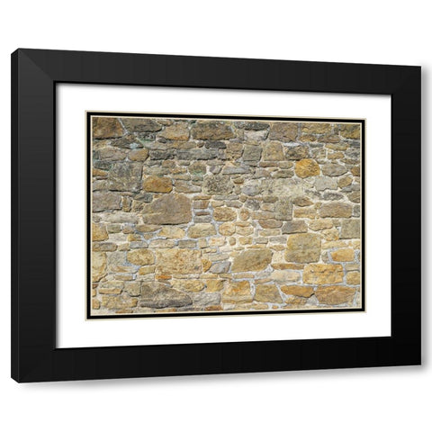 Brickwall Black Modern Wood Framed Art Print with Double Matting by Frank, Assaf