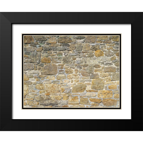 Brickwall Black Modern Wood Framed Art Print with Double Matting by Frank, Assaf