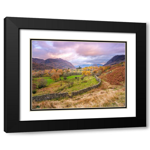 Castle Crag-Lake District Black Modern Wood Framed Art Print with Double Matting by Frank, Assaf