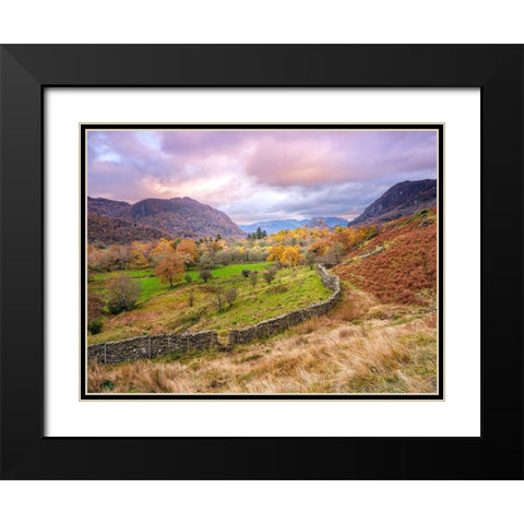 Castle Crag-Lake District Black Modern Wood Framed Art Print with Double Matting by Frank, Assaf