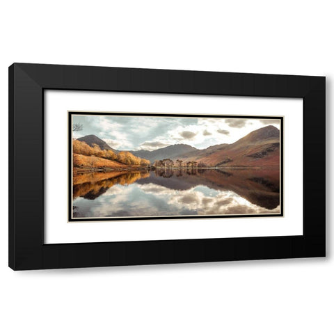 Still Lake-Lake District Black Modern Wood Framed Art Print with Double Matting by Frank, Assaf