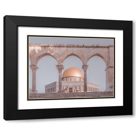 Al-Aqsa Mosque-Jerusalem Black Modern Wood Framed Art Print with Double Matting by Frank, Assaf