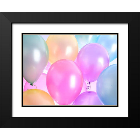 Multi coloured ballons Black Modern Wood Framed Art Print with Double Matting by Frank, Assaf