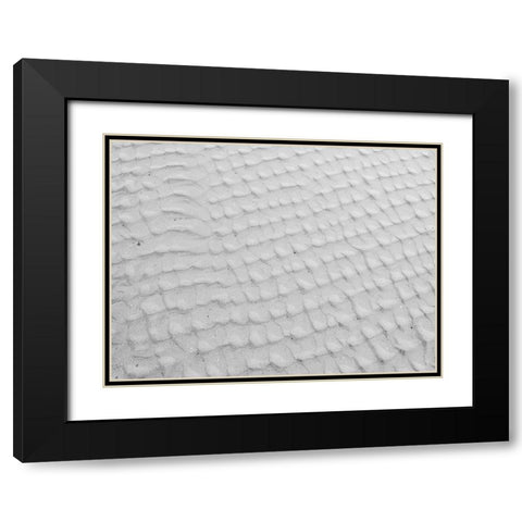 Tide sand patterns Black Modern Wood Framed Art Print with Double Matting by Frank, Assaf