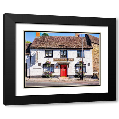 Old pub in Malmesbury Black Modern Wood Framed Art Print with Double Matting by Frank, Assaf