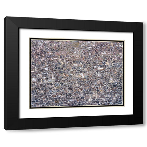 Stone Wall Black Modern Wood Framed Art Print with Double Matting by Frank, Assaf