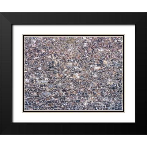 Stone Wall Black Modern Wood Framed Art Print with Double Matting by Frank, Assaf