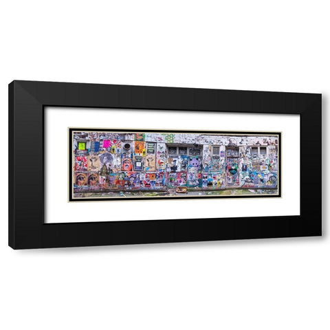 Graffiti-Lane-London Black Modern Wood Framed Art Print with Double Matting by Frank, Assaf