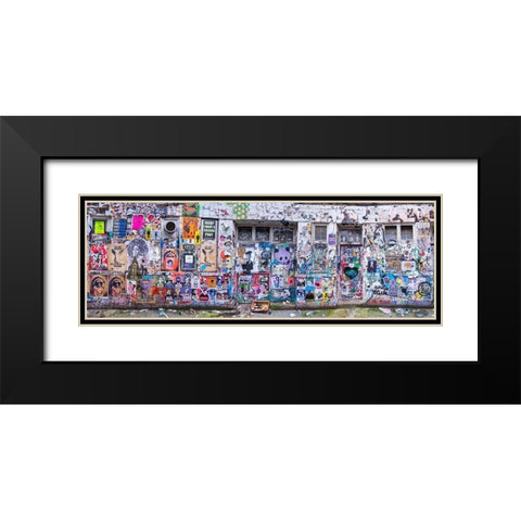 Graffiti-Lane-London Black Modern Wood Framed Art Print with Double Matting by Frank, Assaf