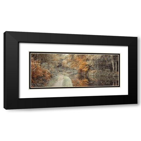 Pathway by canal in Forest Black Modern Wood Framed Art Print with Double Matting by Frank, Assaf