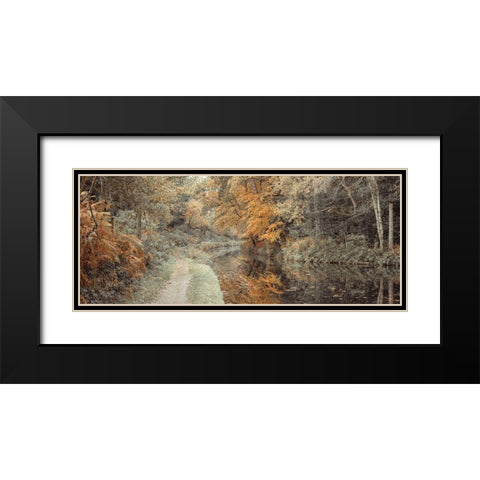 Pathway by canal in Forest Black Modern Wood Framed Art Print with Double Matting by Frank, Assaf