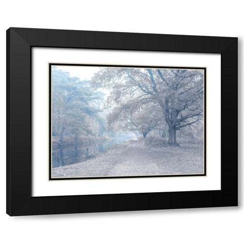 Misty Canal-Autumn Black Modern Wood Framed Art Print with Double Matting by Frank, Assaf