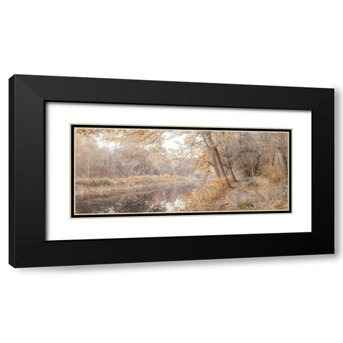 Canal through forest Black Modern Wood Framed Art Print with Double Matting by Frank, Assaf