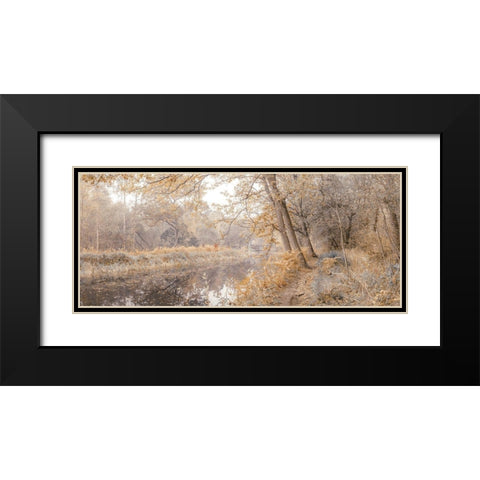 Canal through forest Black Modern Wood Framed Art Print with Double Matting by Frank, Assaf