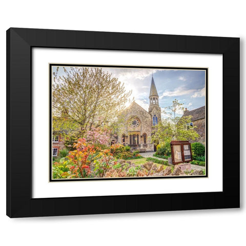 Church in Malmesbury Black Modern Wood Framed Art Print with Double Matting by Frank, Assaf