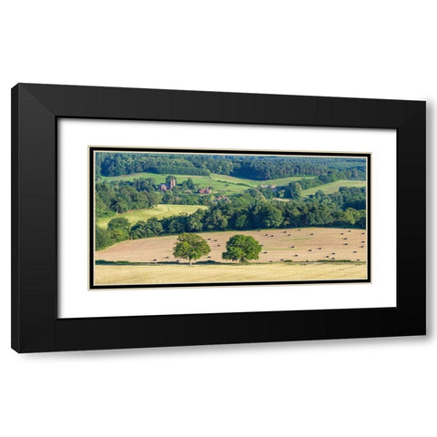 England hills Black Modern Wood Framed Art Print with Double Matting by Frank, Assaf