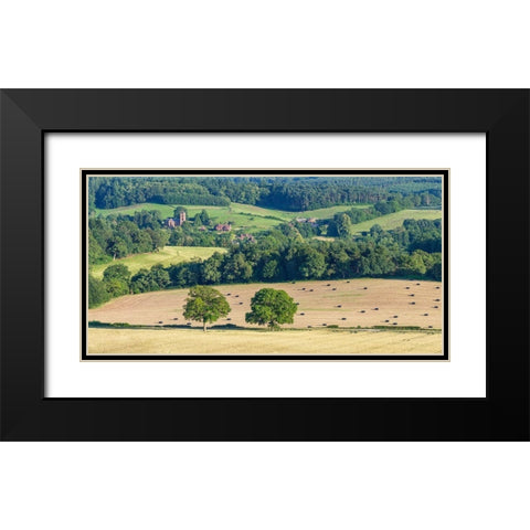England hills Black Modern Wood Framed Art Print with Double Matting by Frank, Assaf