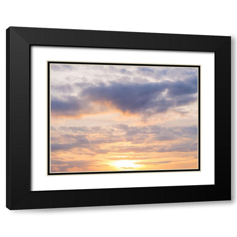 Beautiful sunset sky Black Modern Wood Framed Art Print with Double Matting by Frank, Assaf