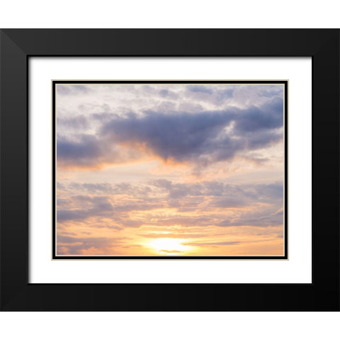 Beautiful sunset sky Black Modern Wood Framed Art Print with Double Matting by Frank, Assaf