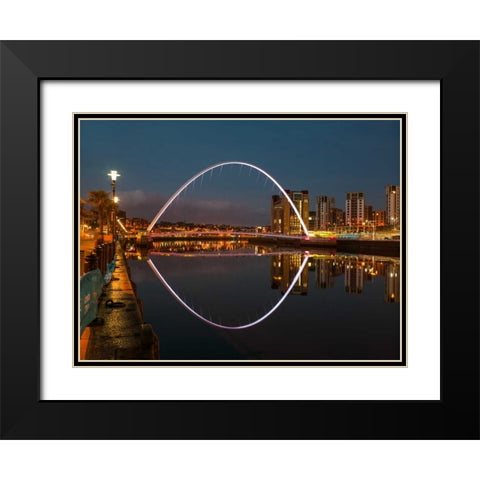 AF20120826 Newcastle 005C12 Black Modern Wood Framed Art Print with Double Matting by Frank, Assaf