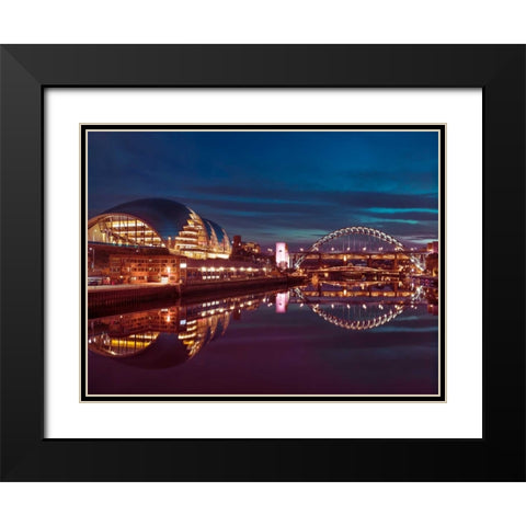 AF20120826 Newcastle 006-Edit Black Modern Wood Framed Art Print with Double Matting by Frank, Assaf