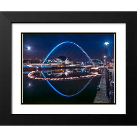 AF20120826 Newcastle 026-EditC01 Black Modern Wood Framed Art Print with Double Matting by Frank, Assaf