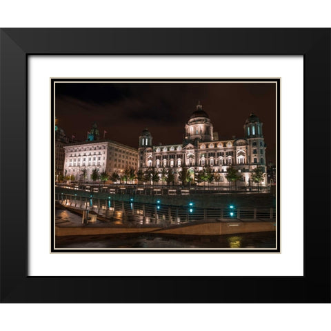 AF20120930 Liverpool 250 Black Modern Wood Framed Art Print with Double Matting by Frank, Assaf