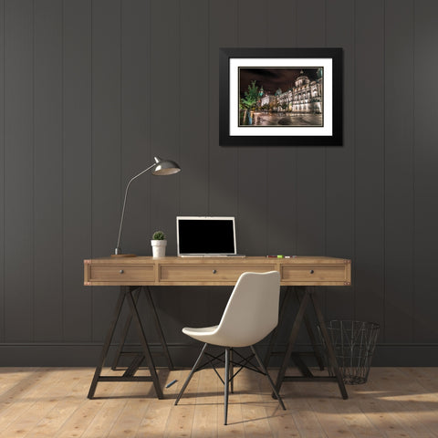 AF20120930 Liverpool 254 Black Modern Wood Framed Art Print with Double Matting by Frank, Assaf