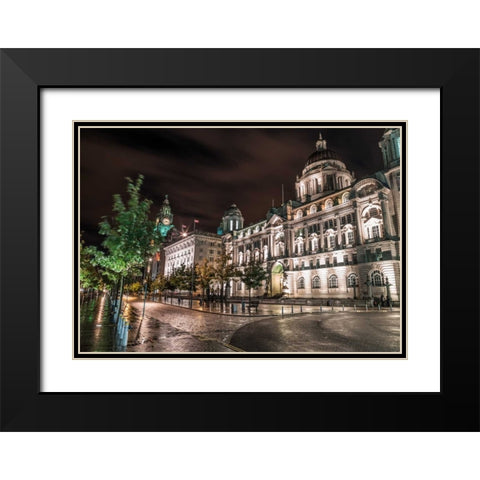 AF20120930 Liverpool 254 Black Modern Wood Framed Art Print with Double Matting by Frank, Assaf