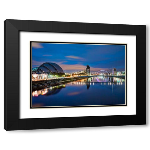 AF20121004 Glasgow 228X4 Black Modern Wood Framed Art Print with Double Matting by Frank, Assaf