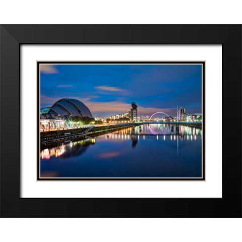 AF20121004 Glasgow 228X4 Black Modern Wood Framed Art Print with Double Matting by Frank, Assaf