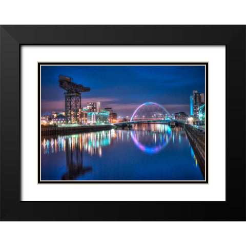 AF20121004 Glasgow 230X Black Modern Wood Framed Art Print with Double Matting by Frank, Assaf