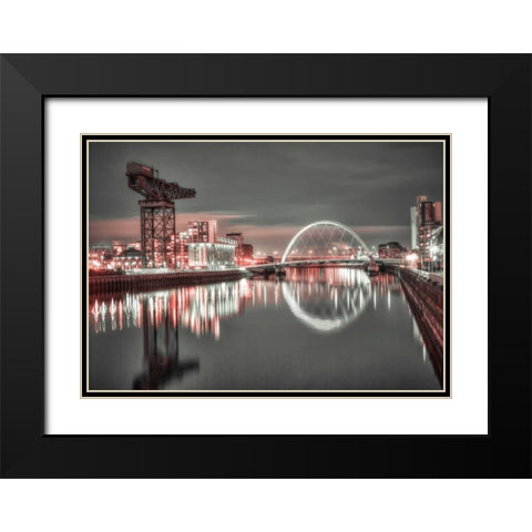 AF20121004 Glasgow 230XC02 Black Modern Wood Framed Art Print with Double Matting by Frank, Assaf
