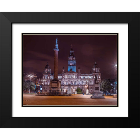 AF20121004 Glasgow 260C06 Black Modern Wood Framed Art Print with Double Matting by Frank, Assaf
