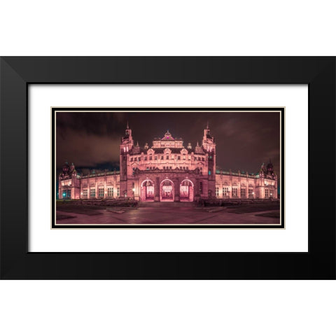 AF20121004 Glasgow 248PC08 Black Modern Wood Framed Art Print with Double Matting by Frank, Assaf