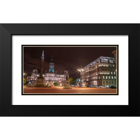 AF20121004 Glasgow 259 Black Modern Wood Framed Art Print with Double Matting by Frank, Assaf