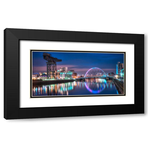 AF20121004 Glasgow 230XC10 Black Modern Wood Framed Art Print with Double Matting by Frank, Assaf