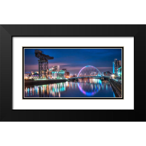 AF20121004 Glasgow 230XC10 Black Modern Wood Framed Art Print with Double Matting by Frank, Assaf