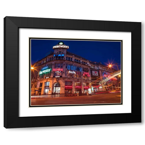 AF20120929 Manchester 106 Black Modern Wood Framed Art Print with Double Matting by Frank, Assaf