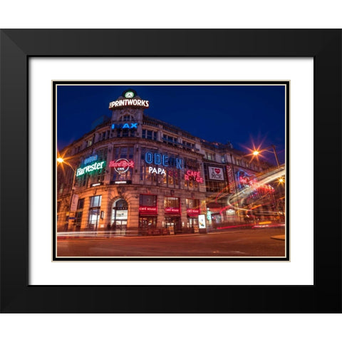 AF20120929 Manchester 106 Black Modern Wood Framed Art Print with Double Matting by Frank, Assaf