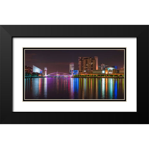 AF20120929 Manchester 151 Black Modern Wood Framed Art Print with Double Matting by Frank, Assaf