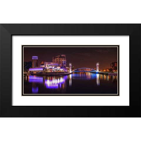 AF20120929 Manchester 195 Black Modern Wood Framed Art Print with Double Matting by Frank, Assaf