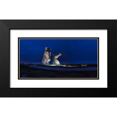 AF20150306 The Kelpies 1287P Black Modern Wood Framed Art Print with Double Matting by Frank, Assaf
