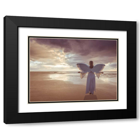 AF20121001 Sea 058P Black Modern Wood Framed Art Print with Double Matting by Frank, Assaf