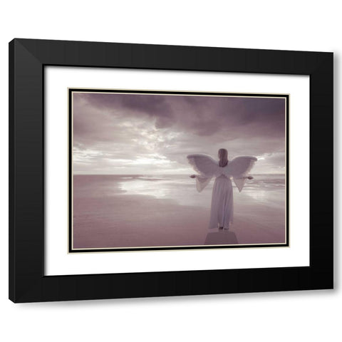 AF20121001 Sea 058PC01 Black Modern Wood Framed Art Print with Double Matting by Frank, Assaf