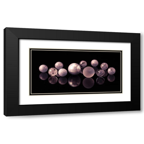 AF20150227 Marbles 123C01 Black Modern Wood Framed Art Print with Double Matting by Frank, Assaf