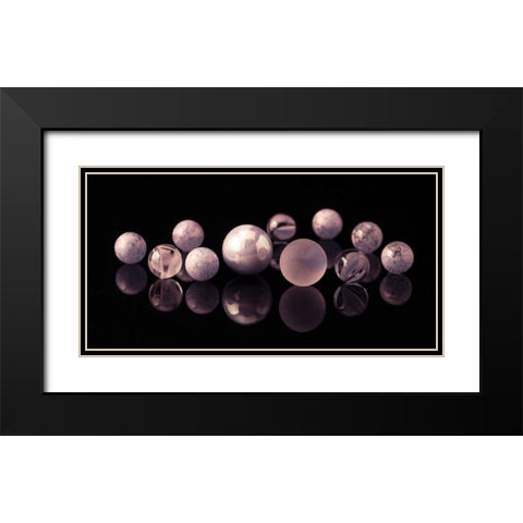 AF20150227 Marbles 123C01 Black Modern Wood Framed Art Print with Double Matting by Frank, Assaf