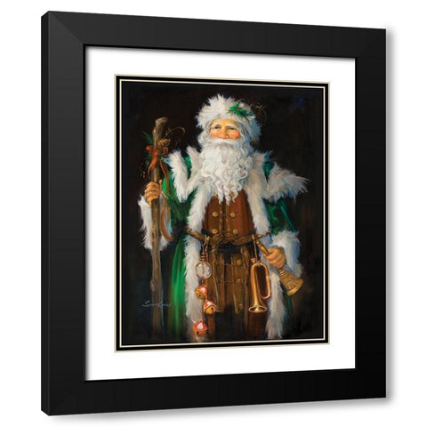 Mountainland Santa Black Modern Wood Framed Art Print with Double Matting by Comish, Susan