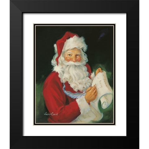 Checking His List Black Modern Wood Framed Art Print with Double Matting by Comish, Susan