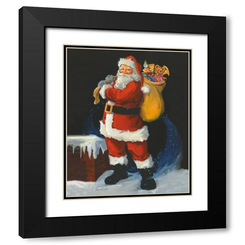 On The Roof Black Modern Wood Framed Art Print with Double Matting by Comish, Susan